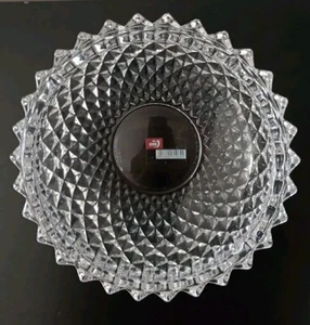Heavy Cut Glass Tray for Home and Office 19.5cm Diameter - Picture 1 of 8