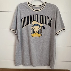 Disney Donald Duck Ringer Shirt Herren Gr. XL grau Nr. 34 T-Shirt Urlaub Motiv - Bild 1 von 7