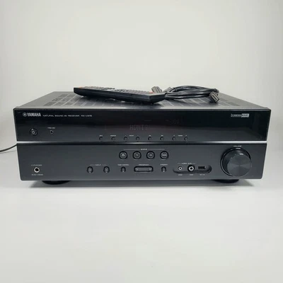 Yamaha RX-V375 5.1 Ricevitore HDMI A/V suono naturale con telecomando e cavo HDMI - Immagine 1 di 4