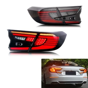 LED Tail Lights for Honda Accord 2018-2023 10th Gen Black Rear Lamps Assembly - Picture 1 of 5
