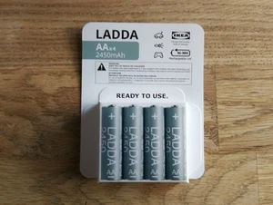 IKEA ☆ LADDA ✨ 4x AA ✨ Ni-MH 2450 mAH ✨ 4x Akkus 505.046.92 - Bild 1 von 2