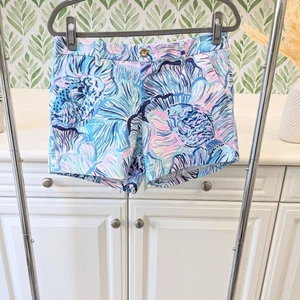 Neu mit Etikett Lilly Pulitzer Callahan Stretch-Shorts Bermuda blau Fishful Thinking 6 - Bild 1 von 10