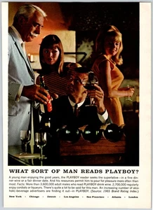 1966 WINE TASTING WHAT SORT OF MAN READS PLAYBOY Vtg 8"X11" Magazine Ad HTN33 - Picture 1 of 1