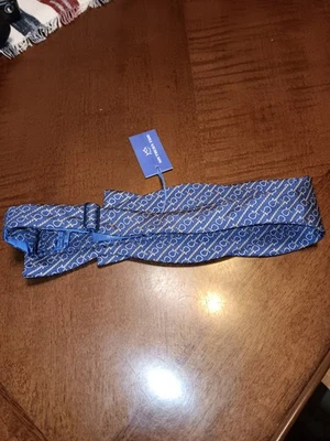 Pajarita Southern Tide 100% Azul Seda Ajustable Hecha en Italia ¡ETIQUETAS! ¡NUEVO!  Foto 1 de 3