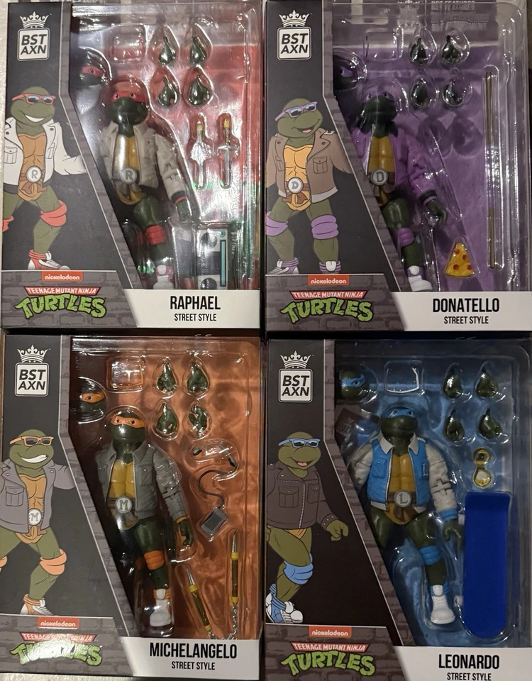 LOT OF 4 NEW BST AXN Street Style TMNT Figures Loyal Subjects FREE SHIPPING! - Image 1 of 1