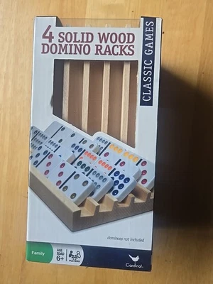 Cardinal Domino Racks, 4 Solid Wood Domino Holder Racks - Image 1 of 3