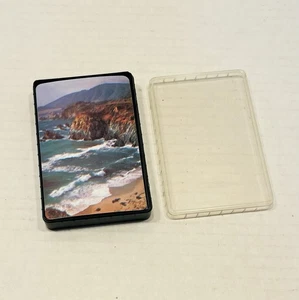 Vintage Litho Scenic Ocean Cliffs Mountain Deck Of Playing Cards W/Case - Picture 1 of 15