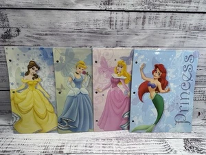 Disney Princess School 3-Ring Folder w/ 2 Pockets Set of 4 NEW - Designs 2007 - Picture 1 of 6