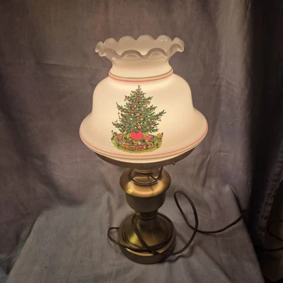 Vintage MILK GLASS WHITE Christmas Tree Lamp Shade 7 in Wide, 5.25 In Tall - Image 1 of 4