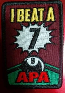 🔥💥APA I BEAT A 7 8BALL PATCH AMERICAN POOLPLAYERS ASSOCIATION 🎱🔥 - Picture 1 of 1
