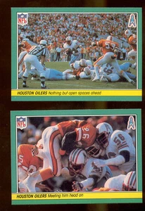 1984 Fleer Action Houston Oilers Set EARL CAMPBELL MIKE MUNCHAK - Picture 1 of 1