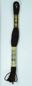 DMC Stranded Cotton Embroidery Floss 8m Skein, Colour 3371 Black Brown - Picture 1 of 1