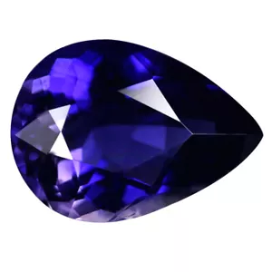 3,32 ct unglaublicher Birnenschnitt (13x9mm) (unbeheizt) lebendig blau Iolith Edelstein - Bild 1 von 2