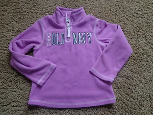 OLD NAVY girl's sz XS (5) EUC purple polyester LS pull over w/front zipper  - Bild 1 von 3