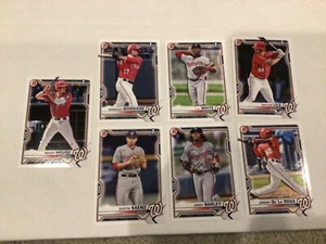 Brady House 1st RC T J White +5 Nationals Team Set 2021 Bowman Draft Base Paper - Bild 1 von 1