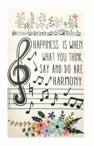 Music Theme "Happiness" - Wooden plaques 6" x 4" - Can hang or sit - Picture 1 of 1