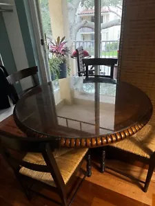 Ralph Lauren Dining Table With 4 Matching Chairs / leaf - Picture 1 of 4