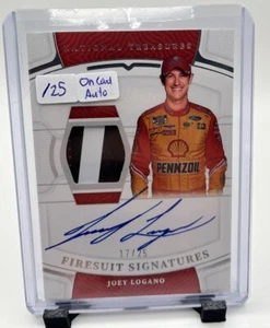 Joey Logano /25 Firesuit Signatures Relic Auto F-JL 2022 National Treasures - Picture 1 of 11