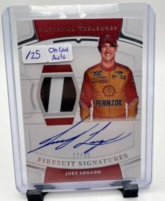 Joey Logano /25 Firesuit Signatures Relic Auto F-JL 2022 National Treasures - Image 1 of 4