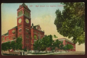 LOS ANGELES CA HIGH SCHOOL VINTAGE POSTCARD 0808 21  - Picture 1 of 2