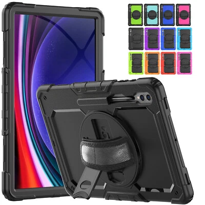 For Samsung Galaxy Tab S10 Ultra/S9+/S9FE/A9+ Shockproof Full Body Strap Case - Image 1 of 4