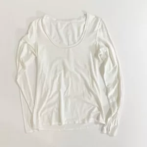 Lululemon White Long Sleeve T shirt w/Thumb Hole - Pit to pit 15" - Picture 1 of 6