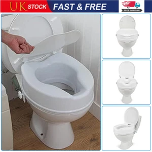 2/4/6 Inch Elevated Toilet Seat for Adults, Toilet Raiser for Elderly Disabled - Picture 1 of 16