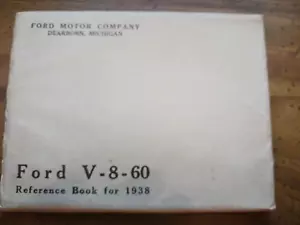 Ford V-8-60 1938 nuevo de lote antiguo manual del dueño - original - Imagen 1 de 3