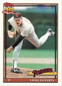 1991 Topps Baseball Craig Lefferts San Diego Padres #448 - Picture 1 of 2