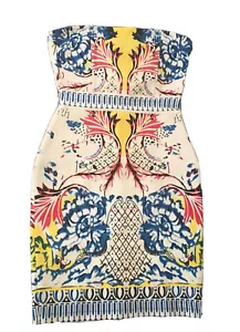 Athina multicolor strapless bodycon mini dress size S - Picture 1 of 5