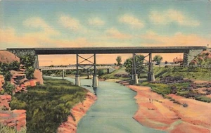 Postcard Two Bridges on the Pecos Santa Rosa New Mexico NM - Picture 1 of 2