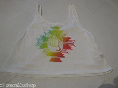 Volcom Juniors Womens XS cropped tank top t shirt white 010 Crescent Crop NWT^^ - Image 1 of 2