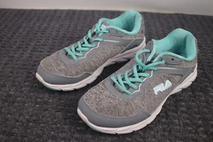 Fila Shoes Womens Size 9 Gray Teal White Lace Up 5SG30240-068 Athletic Running - Picture 1 of 11