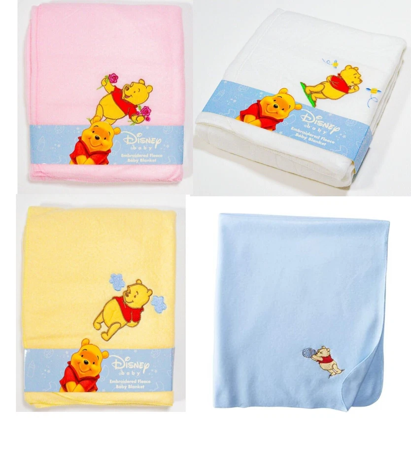 Disney Baby Winnie the Pooh Fleece Blanket Pink 30" X 40" BABY SHOWER GIFT NEW - Image 1 of 1