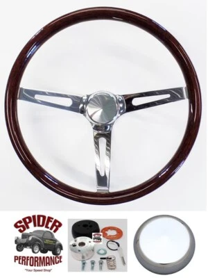 1967-1968 AMC Ambassador Marlin Rebel wood steering wheel 15" MUSCLE CAR WOOD - Image 1 of 4