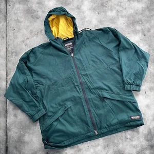 Vintage 90s Abercrombie Performance Nylon Windbreaker jacket Hunter Green Mens L - Picture 1 of 11