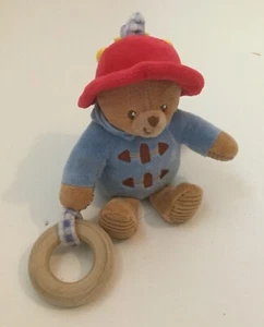Yottoy Paddington Bear Plush Baby Toy Rattle Crinkle Mirror Stroller Clip Wood  - Picture 1 of 5