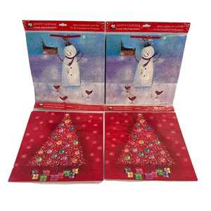 4er Pack Sticker Adventskalender NEU/VERSIEGELT 2 verschiedene Stile Schneemann/Baum NEU A - Bild 1 von 12