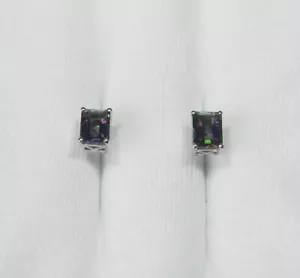 Mystic Green Topaz and Sterling Silver Earrings, New, 15285, Gemstone - Picture 1 of 7