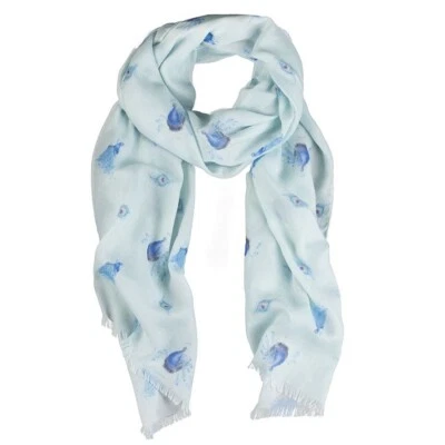 Wrendale Blue Peacock Scarf With Free Gift Bag