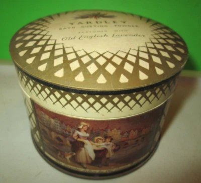 Vintage  Dusting Powder By Yardley CARDBOARD  empty Container OLD LONDON BRIDGE - Image 1 of 4
