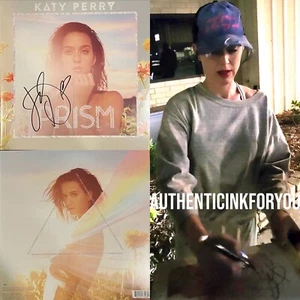 KATY PERRY SIGNED “PRISM” VINYL W/ EXACT VIDEO PROOF ALBUM AUTOGRAPH - Picture 1 of 3