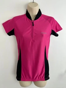 Camiseta de ciclismo Muddy Fox rosa con cremallera en cuarto Reino Unido para mujer talla 10 - Imagen 1 de 7
