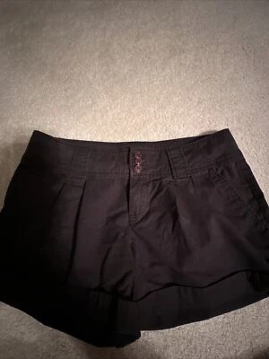 roxy shorts women Charcoal Junior Sz 9 Pleated Waist 34” Rise 9” - Image 1 of 3