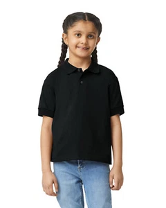 3 Pack Of Gildan G880B Youth Short Sleeve T Shirt 3 Button Placket Jersey Polo - Picture 1 of 11
