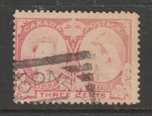 Canada RODNEY ON Squared Circle Queen Victoria 3c Jubilee 1897 - Imagen 1 de 1