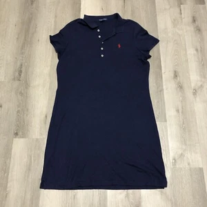 Vintage 90er Ralph Lauren Damen Medium Polo Rugby Shirt Kleid Vorbereitung altes Geld - Bild 1 von 4
