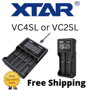 XTAR VC4SL or VC2SL USB-C CR123A Li-Ion Ni-MH Battery LCD Charger 2 or 4-Bay UK - Picture 1 of 13