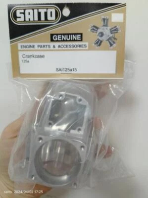 Peça R/C Saito SAI125a15 curso peças de motor acessórios cárter prata FA125B - Imagem 1 de 2