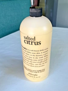 Nuevo champú, gel de ducha y baño de burbujas PHILOSOPHY "Salted Citrus" de 32 oz SELLADO - Imagen 1 de 6